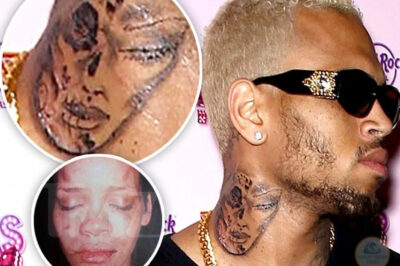Chris Brown Defends Neck Tattoo Is Not Rihanna’s Bruised Face: “”I’m an Artist and This Is Art””.THE TRUTH BEHIND THIS TATTOO…. 