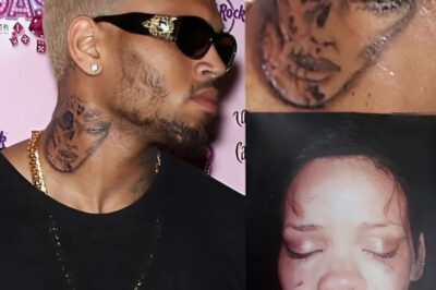 Chris Brown Defends Neck Tattoo Is Not Rihanna’s Bruised Face: “I’m an Artist and This Is Art”.THE TRUTH BEHIND THIS TATTOO/hi