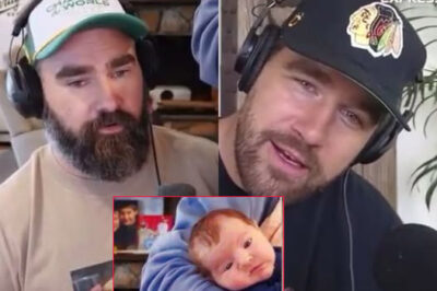 Camera Caught Travis Kelce’s Amusing 3-Word Reaction When He First Met Jason and Kylie Kelce’s Newborn Baby (Video)/hi