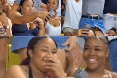 HOT VIDEO: The camera caught a female fan standing up to cheer too enthusiastically and was exposed, allowing everyone to see everything under her short denim skirt…./hi