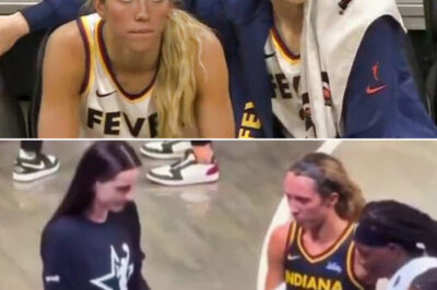 SHOCK: Caitlin Clark caught on camera giving Fever teammate Lexie Hull a strange item during stoppage time against Aces/hi