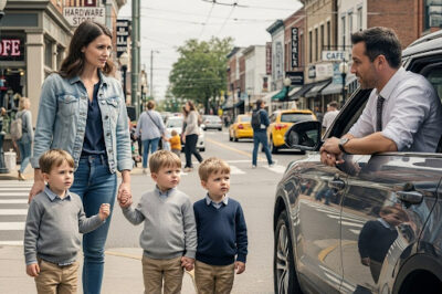 Billionaire sees his ex-girlfriend whom he abandoned 6 years ago waiting for an Uber with three children identical to him, what he did not know was that those children were Julián Castañeda/hi