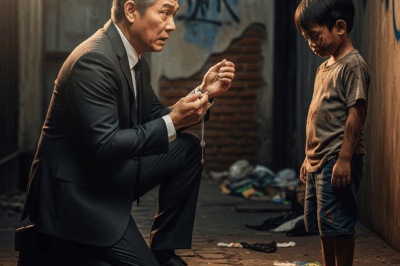 The Billionaire Saw A Poor Little Boy Wearing His Long -Lost Necklace . What He Did Next Shocked … A millionaire sees a poor boy on the street wearing his missing daughter’s necklace. What he discovers changes everything. Thomas M.’s world crumbled the moment his eyes fell on the small gold pendant around the grimy neck of a street kid. His hands shook so much he almost dropped his cell phone, and his heart raced like he’d received an electric shock. That necklace was impossible. It had to be impossible.  Sofia whispered her missing daughter’s name, feeling tears sting her eyes for the first time in five years. Thomas was returning from another frustrating business meeting when he decided to take a different route through the streets of downtown Chicago. At 42, he had built a real estate empire worth $300 million. But all his wealth hadn’t bought him the one thing that truly mattered: finding his 6-year-old daughter who mysteriously disappeared during a walk in the park.  Read more 00:00 00:00 01:31 The boy couldn’t have been more than 10 years old. He was sitting on the sidewalk, leaning against the red brick wall of an abandoned building with torn clothes and bare, injured feet. His brown hair was disheveled, and his thin face showed clear signs of malnutrition. But it was that necklace that made Thomas’s blood run cold. It was exactly the same as the one he had given Sofia for her fifth birthday.  A star-shaped pendant with a small emerald in the center, custom-made by an exclusive jeweler in New Dork. Only three identical pieces existed in the entire world, and he knew exactly where the other two were. Thomas abruptly parked the Bentley on the curb, ignoring the annoying honking of other drivers. His steps were uncertain as he approached the boy, who watched him with large, scared eyes, like a wounded animal, ready to flee at any moment.  “Hi,” Thomas said, trying to control the voice that betrayed his inner turmoil. “That necklace, where did you get it?” The boy shrank further against the wall, clutching a dirty plastic bag that seemed to contain all his belongings. His blue eyes, curiously similar to Thomas’s, scanned him with a mixture of distrust and fear. “I didn’t steal anything,” the boy muttered hoarsely. “It’s mine. I’m not saying you stole it.” Thomas knelt slowly, trying to appear less threatening.  “I just want to know where you got it. It’s very similar to one I knew.” For a moment, something passed through the boy’s eyes, a spark of recognition or maybe just curiosity. He touched the necklace instinctively, as if it were a protective talisman. “I’ve always had it,” he replied simply, for as long as I can remember. Those words hit Thomas like a punch in the stomach. How was this possible? His rational mind struggled with the impossible possibilities that were beginning to form. The boy was about the right age.  The eyes were the same color. And that necklace? What’s your name? Thomas asked, feeling his voice falter. Alex, the boy said after a hesitation. Alex Thompson. Thompson wasn’t the last name Thomas expected to hear, but Albo, the way the boy pronounced it, sounded rehearsed, as if it wasn’t really his. How long have you been living on the streets, Alex? A few years was the vague answer. Why are you asking so many questions? You’re a police officer. Thomas shook his head, but his mind was boiling.  Five years ago, Sofia disappeared without a trace. Five years of private investigations, million-dollar rewards, sleepless nights, chasing every possible lead. And now here was a boy wearing his daughter’s unique necklace, a compatible age, with eyes the same color. “Listen, Alex,” Thomas said, taking out his wallet. “Are you hungry? Can I buy you something to eat?” The boy looked at the money with obvious need, but kept his distance. Tomas realized he was smart. He knew nothing in life came for free.  Especially from well-dressed strangers. Why would you do that? Alex asked. And there was a premature wisdom in his voice that broke Thomas’s heart. Why? Thomas stopped, realizing he couldn’t just tell the truth. Not yet, because everyone deserves a hot meal. As he watched the boy consider his offer, Thomas felt an overwhelming mix of hope and fear. If his suspicions were correct, he was looking at the greatest miracle of his life.  But if he was wrong, it was about to destroy what little remained of his sanity. One thing he knew for sure: he wouldn’t leave without discovering the truth about that necklace and the boy who wore it, even if that truth would change everything forever. If you’re enjoying this story and want to discover the secrets behind this impossible encounter, don’t forget to subscribe to the channel so you don’t miss a single detail of this exciting journey. Alex finally accepted the invitation to lunch, but he remained tense throughout the walk to the small café on the corner.  Thomas watched the boy’s every move, looking for any signs, any details that might confirm or destroy his growing suspicions. The way Alex held his fork was strange, as if he were unused to utensils. Even stranger was how he constantly checked the establishment’s exits, always ready to flee. “How long have your parents been dead?” Thomas asked carefully as he watched the boy devour the sandwich as if he hadn’t eaten in days. Alex stopped chewing for a second. His eyes hardened.  I didn’t have parents. I grew up in foster care. And the necklace? Did someone give it to you when you were a baby? I don’t know. Alex shrugged, but Thomas noticed how her hand instinctively protected the pendant. It’s always been with me. It’s all I have. That answer sent shivers down Thomas’s spine. Sofia used to protect that necklace in exactly the same way, too. It was an unconscious, but identical gesture. “Where was the last foster home you were in?” Thomas persisted, trying to sound casual.  The Morrisons in Detroit, Alex said quickly, but something about his expression seemed forced. You left there two years ago. Detroit was only four hours from Chicago. Thomas felt his heart race again. The timeline made perfect sense. Why did you run away? Alex was silent for a long moment, his eyes fixed on his plate. When he finally spoke, his voice was laced with a bitterness no child should carry. They hit me. They said I was trouble, that I caused problems, that I was good for nothing.  The rage that exploded in Thomas’s chest was so intense that he had to grip the table to keep from abruptly rising. The thought of someone hurting that boy—of someone possibly hurting his daughter—made his blood boil. “Did they hurt you?” he asked, his jaw clenched. Alex nodded briefly, but then changed the subject. “Why are you being nice to me? No one is.” Thomas felt a lump form in his throat. “Because you remind me of someone very special.”  Who? My daughter. She disappeared five years ago. Alex’s eyes widened, and for a moment Thomas saw something pass through them, a flash of recognition or maybe fear, but it was so quick he wasn’t sure he’d imagined it. “I’m sorry,” Alex murmured. And there was genuine sincerity in his voice. Thomas pulled out his phone and showed him a photo of Sofia, the last one he’d taken before she disappeared.  The girl was smiling radiantly, wearing the same necklace as Alex’s. The boy’s reaction was immediate and terrifying. He went completely pale, his hands began to shake, and he pushed the phone away as if it were on fire. “I don’t want to see him,” he said in a strangled voice. “Alex, are you okay? I have to go.” The boy stood up abruptly, grabbing his bag. “Thanks for the food.” “Wait.” Thomas stood up desperately too. “Please don’t go. I can help you. No one can help me,” Alex said. And there was a deep sadness in his words.  I’m invisible. I always have been. You’re not invisible to me. Alex stopped in the doorway without turning around. “Why not? Everyone leaves me eventually because I recognize something in you,” Thomas said honestly, “Something that tells me you’re special, very special.” The boy finally turned around, and Thomas saw tears in his eyes. “Don’t you know me? If you did, you’d run away too. Why do you say that?” “Because I’m cursed,” Alex whispered. “Everyone who gets close to me ends up hurt or leaves.  It’s better if he’s alone. Before Thomas could respond, Alex ran out of the café. Thomas tried to follow, but the boy knew the streets better and disappeared into the alleys like a shadow. Thomas stood on the sidewalk, breathing heavily, his mind working frantically. Alex’s reaction to Sofia’s photo had been too specific, too intense to be a coincidence. And that word, “damn,” echoed in his mind unnervingly. That night, Thomas did something he hadn’t done in years.  She called Marcus Johnson, the private detective who had worked on Sofia’s case. If her suspicions were correct, she was going to need professional help to uncover the truth. Marcus, it’s me, Thomas Miche. I need you to reopen my daughter’s case. Thomas, after 5 years, what changed? I met a boy who wore Sofia’s necklace. The silence on the other end of the line was long. When Marcus finally spoke, his voice was serious. I’ll be there early tomorrow.  And Thomas, don’t do anything alone until he arrives. If he is what you think he is, this could be far more dangerous than you imagine. Marcus Johnson arrived at Thomas’s office at 7:00 a.m., carrying a thick folder and wearing a grave expression Thomas knew all too well. The detective had aged over the past five years. His gray hair was now completely white, and new wrinkles marked his tanned face, but his eyes remained as sharp as a hawk’s.  “Tell me everything,” Marcus said, spreading old photos of Sofia across Cahoba’s desk. Every detail, no matter how small. Thomas recounted the encounter with Alex, describing the boy’s reaction to the photo, his sudden flight, especially that disturbing word. “Damn.” Marcus listened silently, taking occasional notes. When Thomas finished, the detective remained thoughtful for a few minutes before speaking. “Thomas, there’s something I never told you about Sofia’s case, something I discovered in the final weeks before you called off the investigation.”  Thomas’s heart nearly stopped. What? We found evidence that the kidnapping wasn’t random. Someone was watching your family for months. And there were indications that Sofia was taken by an organized network that altered the children’s identities. Altered. How? Marcus hesitated before answering. They changed the children’s appearance, documents, even their gender when necessary. It was a sophisticated operation, Thomas, very sophisticated. Thomas felt like the world was spinning around him.  Are you saying Sofia could have been raised as a boy so she wouldn’t be recognized? Yes, it’s a possibility I considered at the time. Rage erupted in Thomas’s chest like a volcano. Why did you never tell me? Because we didn’t have enough proof, and you were already destroyed. I thought it would be cruel to give you false hope. Thomas stood abruptly and walked to the window. 5 years old. 50 years old looking for a girl, when he should have been looking for a boy too.  The Morrisons from Detroit, Thomas said suddenly. Alex mentioned that name. We can look them up. Marcus was already typing on his laptop. I’m checking now. Here’s James and Patricia Morrison, Detroit. Foster care records up to three years ago when they lost their license. Why? Multiple reports of abuse. Interesting. There’s a note here about a runaway child. Sex male. Approximate age 8 at the time. Thomas returned to the desk, his heart pounding.  It was Alex, probably. But Thomas, there’s more to it. The Morrisons weren’t just abusive adoptive parents. They had connections to the same network we suspected was involved in Sofia’s kidnapping. The silence that followed was heavy. Thomas processed the information, feeling the pieces of a terrible puzzle falling into place. “We need to find Alex immediately,” he said finally. “I agree, but let’s do this properly first. I need a sample of your DNA for comparison, and we’ll come up with a plan to locate the boy without scaring him again.”  Thomas spent the next few hours providing his biological sample and working with Marcus to map the places where street children used to take refuge in Chicago. It was meticulous work, but necessary. At 3 p.m., they received a call that would change everything. It was Miichi, a young female voice. My name is Sara Chen. I work at the Seri shelter for abandoned children. A boy came here this morning asking for help. He said a rich man was looking for him and showed a business card with his name on it.  Thomas almost dropped the phone. Alex, a brown-haired boy with a gold necklace. Yes, that same one, Mr. Miche. He’s terrified. He says bad men are looking for him, that they finally found him. Thomas’s blood fervor. What men? He didn’t want to give details. But, Mr. Miche, there’s something strange going on here. Two men came looking for you an hour ago. They said they were from social services, but something didn’t add up. Alex hid when he saw them. Marcus signaled Thomas not to reveal too much.  “Where exactly are they?” Thomas asked. “245 Oak Street. Mr. Miche, please come quickly. I’m afraid those men may return, and Alex is saying some very strange things about her past, things about having had another name before.” Thomas hung up and looked at Marcus with a mixture of hope and terror. “It’s now or never,” Marcus said, checking his gun. “But Thomas, be prepared. If Alex really is Sofia, that means there are some very dangerous people still out there, and they won’t give up easily.”  The Temery shelter was an old brick building on Chicago’s South Side, surrounded by high bars that should have provided security, but felt more like a prison. Thomas and Marcus arrived within five minutes, but it was too late. The front door was ajar, and there was no one at the front desk. “Sara!” Thomas shouted, running through the empty hallways. Sara Chen, a faint moan, came from an office at the back. They found the young social worker on the floor with a head wound, but conscious.  They took Alex away, she slurred. There were three men. One of them called the boy by another name. What name? Marcus asked, helping her sit up. Sofie. He said, “Hi, Sofie, we miss you.” The world stopped for Thomas. Sofie, that’s what he affectionately called Sofia. His legs buckled, and he had to lean against the wall. “How long has it been?” he managed to ask. 10 minutes at most. They went to the back parking lot. Thomas ran to the window and saw a black sedan speeding down the street.  But it wasn’t just any sedan. It was the same model that had been seen near the park the day Sofia disappeared five years ago. “Marcus, that’s the same car,” she yelled, but when she turned around, the detective was on the phone, his expression grim. “It was the police,” Marcus said, hanging up. Thomas, it wasn’t just kidnappers. James Morrison was found dead in Detroit this morning. Shot in the head, professional execution. What does that mean? It means someone’s cleaning up the evidence. And Alex, Sofia, she’s the only witness left.  Thomas felt a visceral despair take hold of him. After five years, he’d found his daughter only to lose her again. But this time would be different. This time, he wouldn’t give up. “There has to be something,” he seethed, “some clue, some place they’d take a child.” Marcus was flipping through his old files when he suddenly stopped. “Wait, there’s one place we investigated back then, but we were never able to access. An abandoned warehouse in the industrial zone registered to a shell company.”  “Come on, Thomas, we should wait for backup.” “No,” Thomas exploded. “I waited five years. I’m not going to wait another five minutes.” They ran to Marcus’s car, and during the 20-minute drive to the industrial area, Thomas remained silent, mentally preparing himself for what he might find. His daughter had survived five years as a prisoner, raised as someone else. The trauma she must have endured. The warehouse was exactly as Marcus had described, a gray, windowless concrete building surrounded by vacant land.  There was a light on inside. “There,” Marcus whispered, pointing to the black sedan parked to the side. “They’re here.” Thomas wanted to run straight inside, but Marcus stopped him. “Listen, we’ll go in through the side. If there are three armed men inside, we have to be smart.” They silently circled the building until they found a half-open service door. Through the crack, they could hear tense voices. “The girl remembers a lot,” a gruff male voice said. He recognized the photo. “It’s dangerous to keep her alive. We can’t kill her here,” another voice replied.  There’s a lot of attention on the case now because of the father. So what do we do? We take her back to the original location. We finish the job we started five years ago. Thomas had to control himself from exploding with rage. They were talking about killing his daughter with the same coldness with which they would discuss the weather. Marcus signaled for position. Through a crack in the wall, Thomas finally spotted Alex Sofia tied to a chair in the center of the warehouse.  Even from a distance, he could see she was crying. Then something extraordinary happened. Alex lifted her head and looked directly at where Thomas was hiding, as if she could sense him there. And when their eyes met in the darkness, she whispered a single word that Thomas could read on her lips. Dad, all doubt evaporated in that moment. It was no longer Alex, the street kid, it was Sofia, his daughter, who had remembered him despite five years of brainwashing and trauma.  Thomas could no longer contain himself and burst through the door with a roar of primal rage, taking the three men completely by surprise. Marcus walked right behind him, gun drawn. FBI, hands up. The ensuing gunfight lasted only seconds, but it felt like an eternity. When the smoke cleared, two men were on the floor and the third had fled through the back door. Thomas rushed to Sofia, untying her with trembling hands. She threw herself into his arms, gasping.  “Dad, I always knew you’d come looking for me,” she said weakly. They tried to make me forget, but I never forgot you. Thomas hugged her as if he’d never let go. Tears streamed down her face. Five years of pain, five years of guilt, five years of despair. It all disappeared in that hug. “Are you safe now?” he whispered in her ear. “Dad’s here, and I’ll never let anyone hurt you again.” Five months later, Thomas sat in the garden of his mansion in Laque Forest, watching Sofia, who had chosen to keep the name Alex as part of her identity, play with Max, the Golden Retriever he’d adopted especially for her.  The afternoon sun gilded her hair, now well-groomed and healthy, and for the first time in years, she was smiling genuinely. The transformation had been gradual and delicate. Dr. Elena Morrison, the psychologist specializing in childhood trauma, had warned Thomas that recovery would be a long process. Sofia had spent five years being forced to live as someone else, suffering abuse and being constantly discouraged from remembering her former life. “All the memories are there,” the doctor explained in one of the first sessions, but they have been deeply suppressed by survival mechanisms.  She’ll need to rediscover who she really is at her own pace. And that’s exactly what happened. Little by little, Sofia began to remember small things. The taste of the pancakes Thomas made on Sunday mornings, the song he sang to her to sleep, the story of the teddy bear she called Mr. Whiskers. Each recovered memory was a small victory celebrated by both of them. The hardest part had been dealing with the nightmares. Sofia woke up screaming many nights, reliving the traumas of the past few years.  Thomas slept in an armchair next to her bed, ready to comfort her whenever needed. Slowly, the nightmares became less frequent. “Dad,” Sofia said one afternoon as they made cookies together in the kitchen. “Can I ask you something? Anything, darling, why didn’t you ever stop looking for me?” Thomas stopped kneading the dough and knelt down to her level. Because a father’s love for his daughter is unwavering. No matter how much time passes, no matter how far away you are, that love remains.  I always knew in my heart that one day I would find you. Sofia hugged him tightly, and Thomas felt a tear run down his face, not from sadness, but from deep gratitude. The third man who had fled the warehouse was captured by the police two weeks later. During the trial, the full extent of the criminal operation was revealed. It was an international child trafficking ring that had been operating for decades, altering identities and selling children to families who paid for illegal adoptions or for even darker purposes.  Marcus had discovered that Sofia was kept by the Morrisons specifically because her appearance had been altered with haircuts and masculine clothing, rendering her unrecognizable. The original plan was to sell her to a family abroad, but when the investigation intensified following her disappearance, they decided to keep her hidden until the attention subsided. “Justice was served,” Marcus said during a visit. Twenty-three arrests were made, including three corrupt judges who facilitated illegal adoptions. And most importantly, we managed to locate 17 other missing children.  Thomas was grateful for having contributed to that justice, but his main focus was Sofia. He had completely transformed his life to dedicate himself to her. He sold most of his businesses, laid off unnecessary staff, and created a warm family atmosphere she had never experienced before. At the private school where Sofia now attended, she stood out for her intelligence and determination. “She has extraordinary inner strength,” said her homeroom teacher. It was as if she had lived through experiences that made her more mature and empathetic than other children her age.  One night, as Thomas tucked Sofia into bed, she said something he would never forget. “Dad, I used to think all the bad things happened because of me, but now I understand I wasn’t blessed. Why, darling? Because during all those terrible years, you were looking out for me, and that gave me the strength to never completely give up.” Thomas kissed her forehead and whispered, “And you gave me a reason to never stop believing in miracles.” As he left the room, Thomas reflected on how life had changed.  He had spent five years as a broken man, consumed by loss and guilt. Now he was a whole father again, completely dedicated to his daughter’s well-being. The lesson he learned was simple, yet profound. True love never gives up, even when all evidence suggests it should. And sometimes, when we least expect it, the universe rewards us for that unwavering faith.