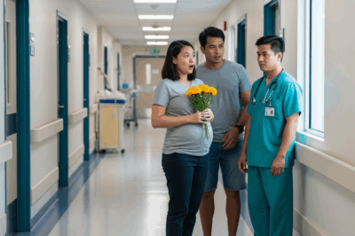 The contractions had made me tired, groaning in pain and I was scared. I held my husband’s hand tightly, but my eyes were blurred with sweat and tears. As the nurse was carrying the stretcher into the delivery room, I saw a familiar figure in the hallway. 