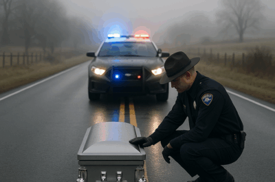 During a patrol, I noticed a white coffin in the middle of the road: I called for backup, slowly opened the coffin, and saw this inside…/hi
