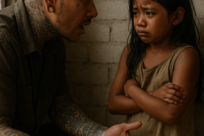 A tattooed man finds a little girl hiding in the restaurant bathroom in the middle of the night, bruised and scared, begging her not to tell her stepfather where she is…
