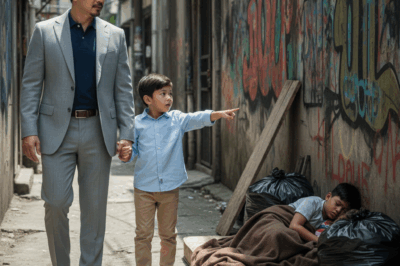 “DAD, THOSE KIDS IN THE TRASH LOOK JUST LIKE ME!” — BOY SHOCKS MILLIONAIRE