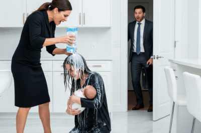 The stepmother threw milk at the girl… Then the millionaire shouted: “ENOUGH!”