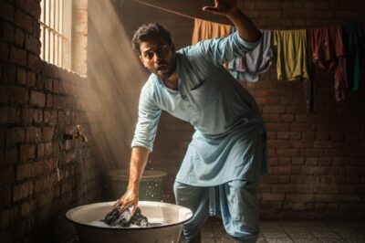 Never having looked through my wife’s closet, the first time I did her laundry, I almost fainted when I saw something unexpected fall out./hi