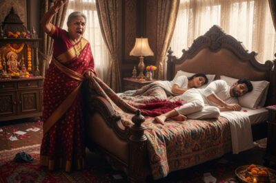 The daughter-in-law slept till 10 o’clock in her in-laws’ house. The mother-in-law picked up a stick to hit her, but was stunned to see the scene on the bed./hi