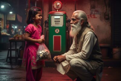 That night, when a barefoot little girl and a bundle of coins changed a former fireman’s life forever—/hi