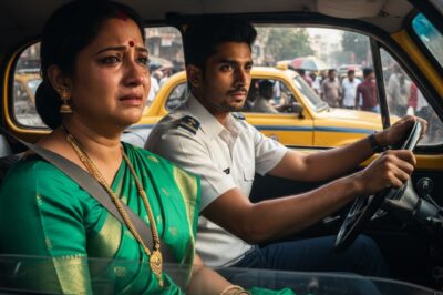 A millionaire woman was on her way to the airport, but the taxi driver turned out to be her divorced husband./hi