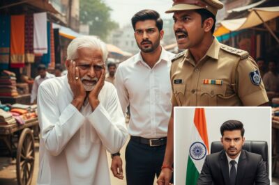 The police officer slapped the elderly father…unknown to him – he was the father of the collector./hi