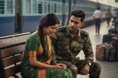 The girl sitting at the station had given up on life, she met a soldier… then what happened…/hi