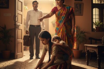 मेरी पत्नी के गुज़र जाने के बाद मैंने अपने दो बच्चों के लिए एक बेबीसिटर रखा था। मेरी नौकरी की वजह से मुझे अक्सर ट्रैवल करना पड़ता है। आज, मैं तय समय से पहले घर आ गया और अपनी 8 साल की बेटी को घुटनों के बल बैठकर फ़र्श साफ़ करते और अपनी छोटी बहन को पीठ पर लादे देखकर चौंक गया। लेकिन फ़ोन कॉल के दौरान मैंने जो सुना वह सच में डरावना था…/hi